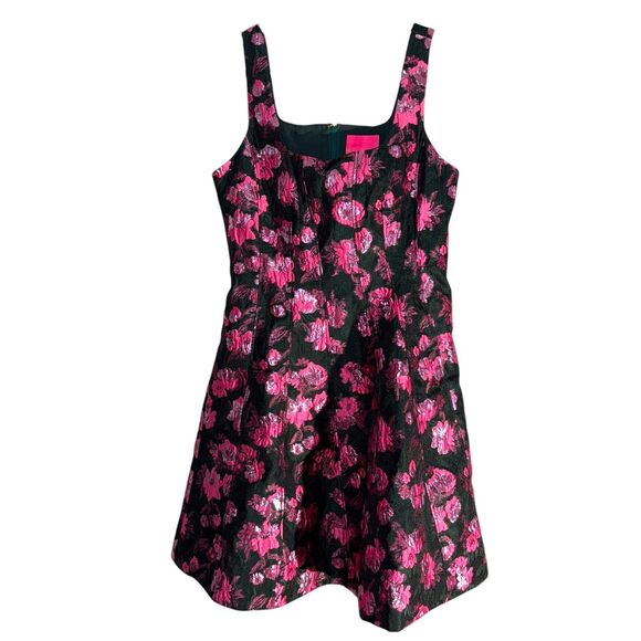 NWT Lilly‎ Pulitzer Leya Metallic Floral Jaquard Dress Size 8 - Picture 3 of 9